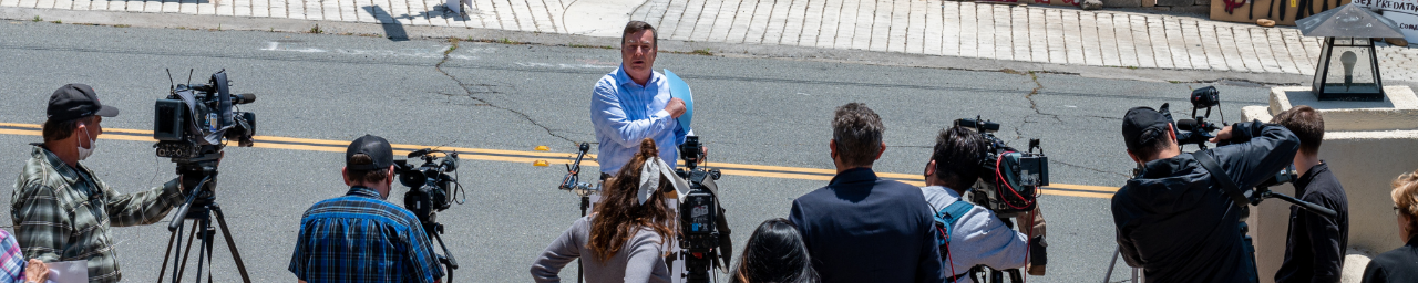 Supervisor Anderson At A Press Conference